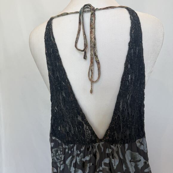 Gimmicks by BKE Floral Burnout Velvet Mini Dress Size XS Lace Tiered Fairy Y2K - Picture 7 of 12